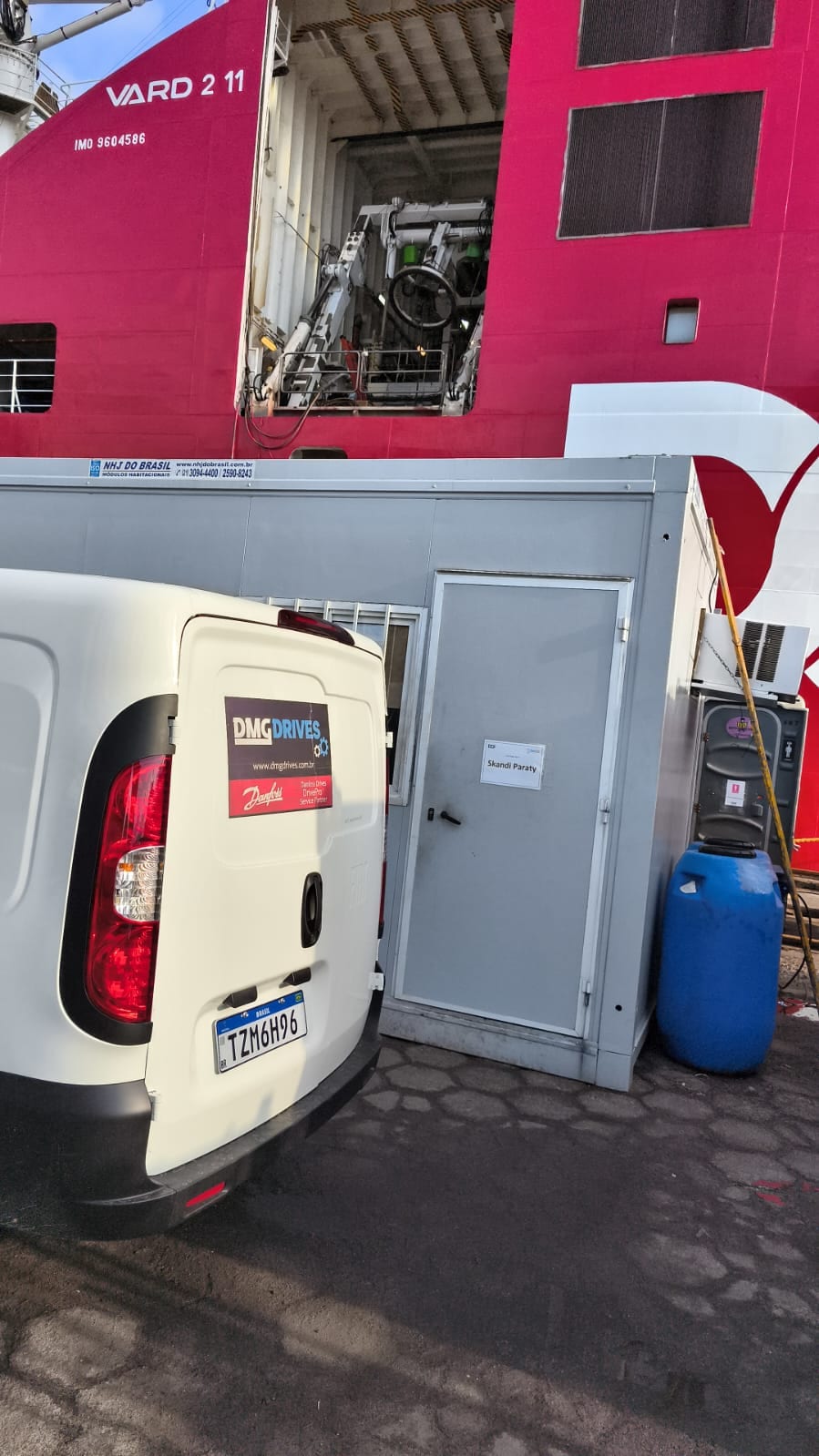 DMG Drives, atendimento a bordo, embarcação offshore